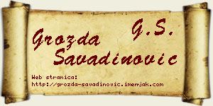 Grozda Savadinović vizit kartica